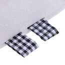 Fabric Cotton and Linen Pocket Wall Door Hanging Storage Bags(Black Grid)