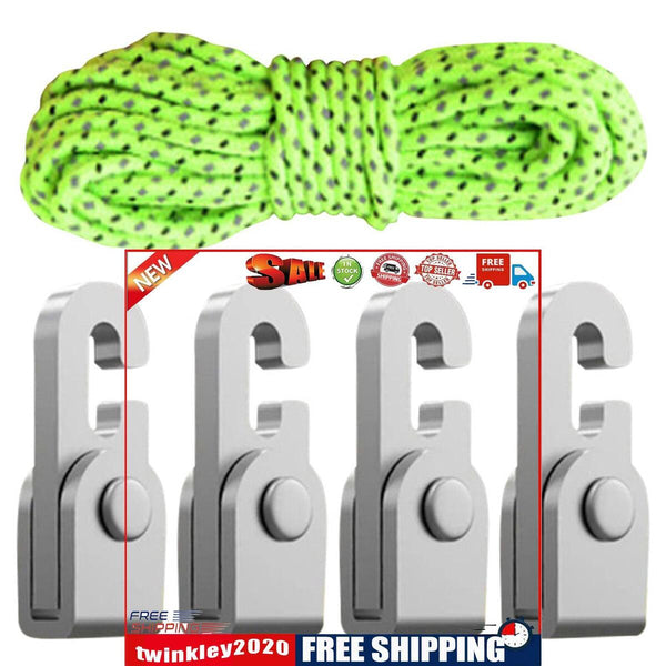 Outdoor Automatic Lock Hook Set with Rope Unknotted Secure Tighten Lock
