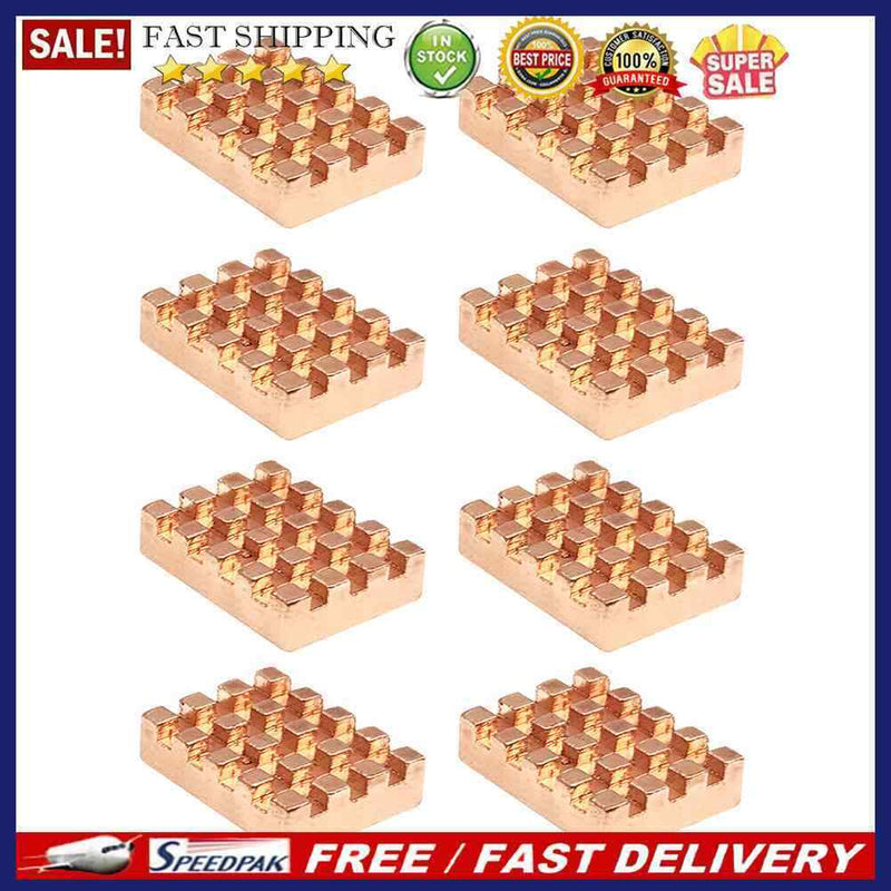 8pcs A8 Pure Copper Heatsink Cooler Heat Sink PC Graphics Card Memory Radia