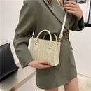 Straw Beach Tote Shoulder Bags Women Handmade Woven Leather Lady Crossbody Bag