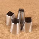 4X Square Round Large Icing Nozzle Pastry Tips Baking DIY 2021 Tool Kitchen D3G4