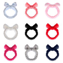 Turban Head Wraps Women Bow Hair Band Coral Fleece Makeup Headbands Wash Face