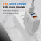 5pcs 5V 2.4A 3 Port USB Smart QC 3.0 Travel Fast  Charger(White)(EU)