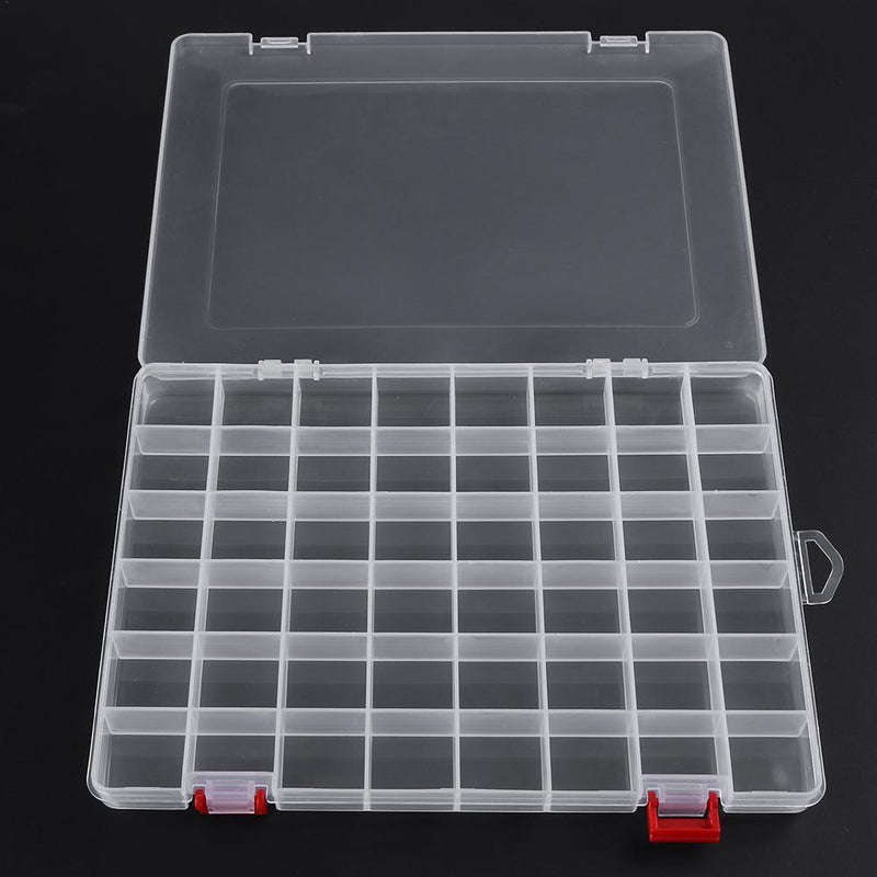 48-Compartment Transparent PP Plastic Fishing Lure Storage Box Container Newly