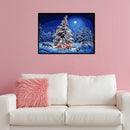 Acrylic Painting By Numbers DIY Christmas Tree Drawing Hand Painted Wall Picture