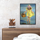 DIY Paint By Number Kit Girl Sea No Frame for Home Hanging Art Decoration