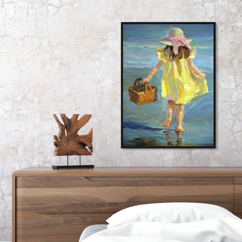 DIY Paint By Number Kit Girl Sea No Frame for Home Hanging Art Decoration
