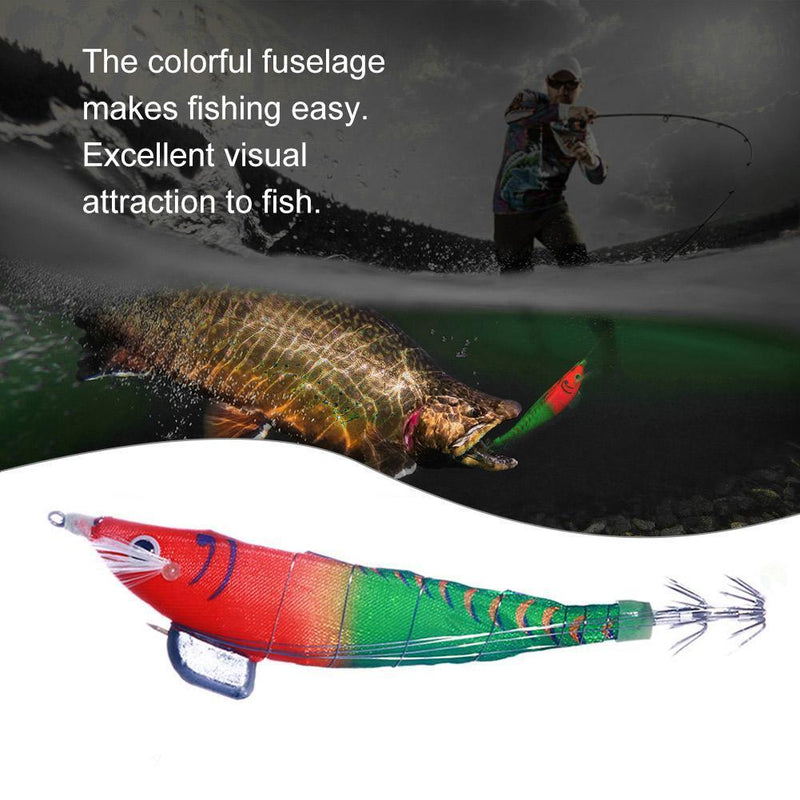 Luminous Wood Shrimp Fishing Lures 12cm 14.3g Artificial Bait (Red Green)