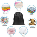 Travel Laundry Bag 2 Pack Machine Washable Dirty Clothes Organizer (Black) Newly
