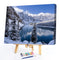 Mountain Lake Frameless Oil Paint by Numbers Kit Handpainted Canvas Picture
