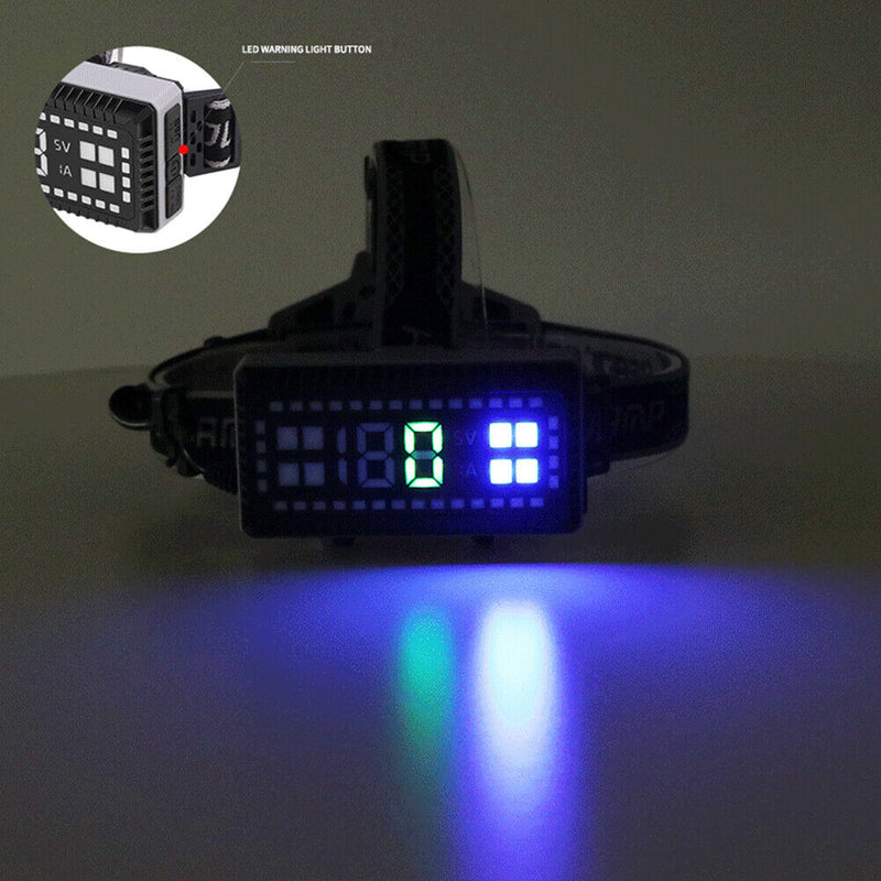 Portable Telescopic Zoom XHP160 LED Headlamp Outdoor Waterproof Head Torch