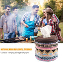 Camping Tissue Box Holder Toilet Paper Case National Style Holder (Blue) Newly