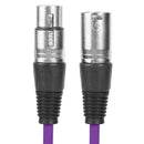 1m XLR 3Pin Cable Male to Female Shielded Microphone Wire Cord (Purple) Newly