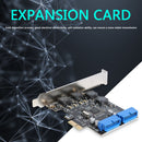 Front PCI-E to 19/20 Pin Adapter Desktop USB 3.0 PCI Express Expansion Card