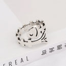 Finger Wear Yarn Guides Sewing Fish Bone Shape Knitting Ring Crochet Loop