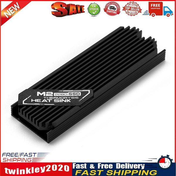 M.2 Solid State Hard Disk Heatsink Heat Radiator for PCIE 2280 SSD (Black) Newly