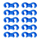 10pcs Bicycle Brake Gear Cable S Style Clips Hose Guide Line Hook (Blue) Newly