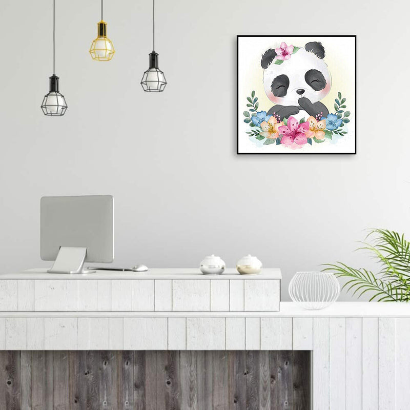 Oil Paint By Numbers Panda on Canvas Digital Paint Wall Artwork DIY Handicraf