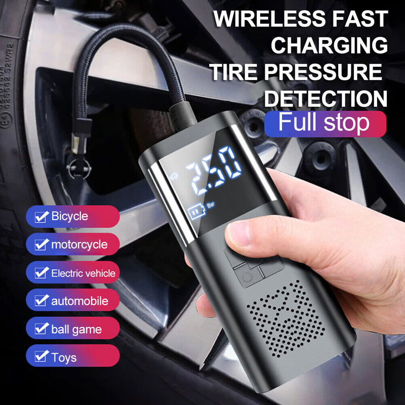 Electric Pump Portable Car Tire Inflator Wireless Large Capacity Battery for Car