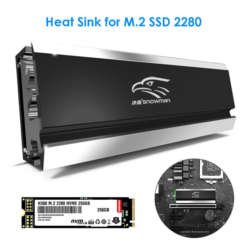 M.2 2280 SSD Heat Sink Cooler Thermal Pad Solid State Hard Disk Radiator Newly
