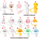 Silicone Straw Plug Drinking Dust Cap Cartoon Plugs Cover Cup Accessories