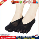 1 Pair Women Casual Invisible Socks, Non-Slip Five Finger Socks (Black) Newly