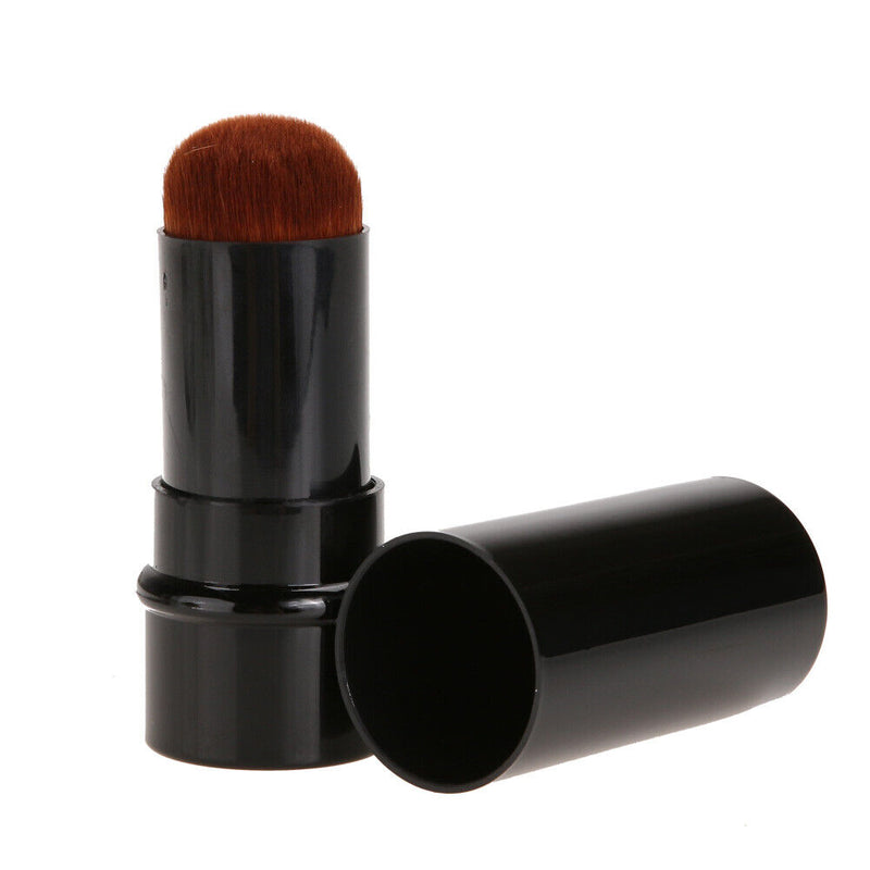 Retractable Cosmetic Brush Makeup Contour Foundation Blush Tool (Black)