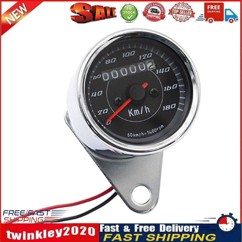 LED Backlight Motorcycle Odometer Speedometer 0-180km/h Speed Meter 12V Newly