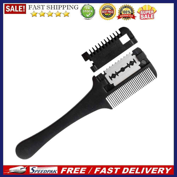 Hair Comb Cutter Trimmer with Stainless Steel Blade Hairdressing Haircut Razor