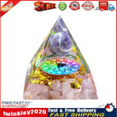 Orgonite Pyramid Amethyst Peridot Healing Crystal Energy Orgone Crafts (A) Newly