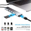 Converter Dock Station 87W PD 4K HDMI Adapter Type C To USB-C Hub USB 3.0 Port