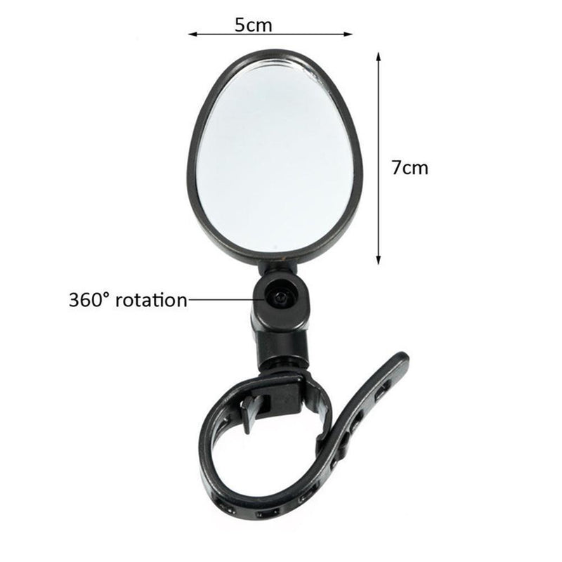2pcs Bike Rearview Mirror 360 Degree Rotatable Scooter Reflector for M365