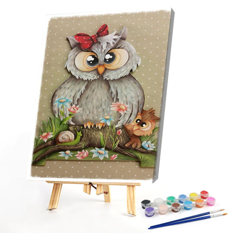 Animals Oil Paint By Number DIY Coloring Canvas Picture Kits for Adults Children
