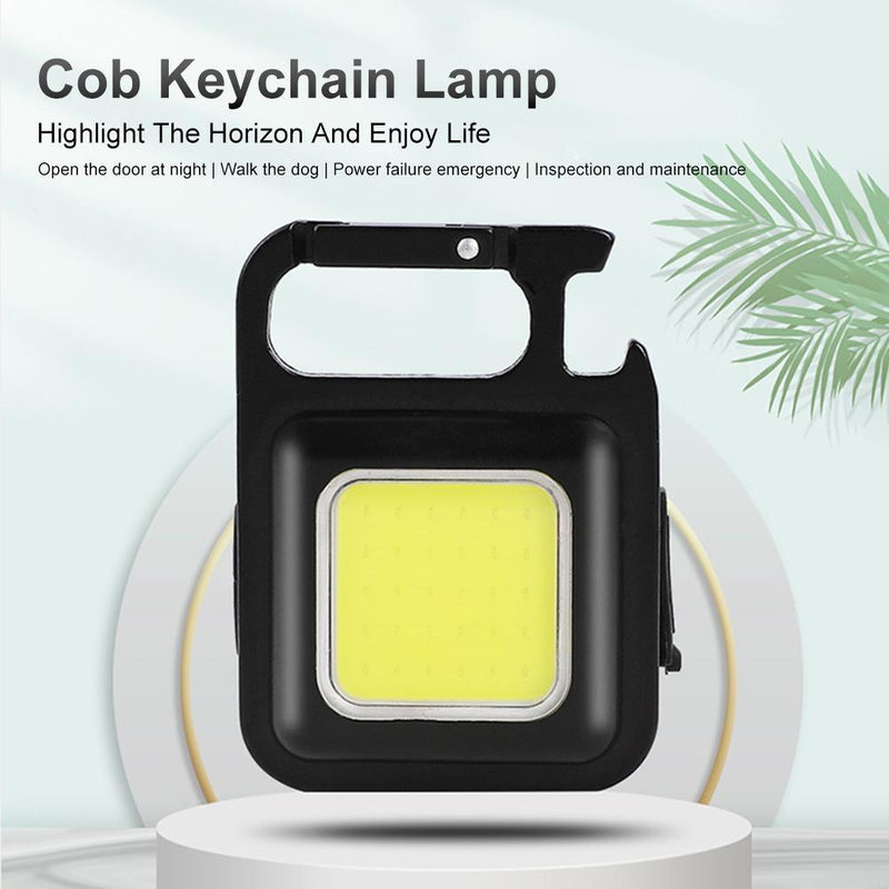 6X500 Lumens Mini Flashlight Keychains COB LED Pocket Work Lights Corkscrew