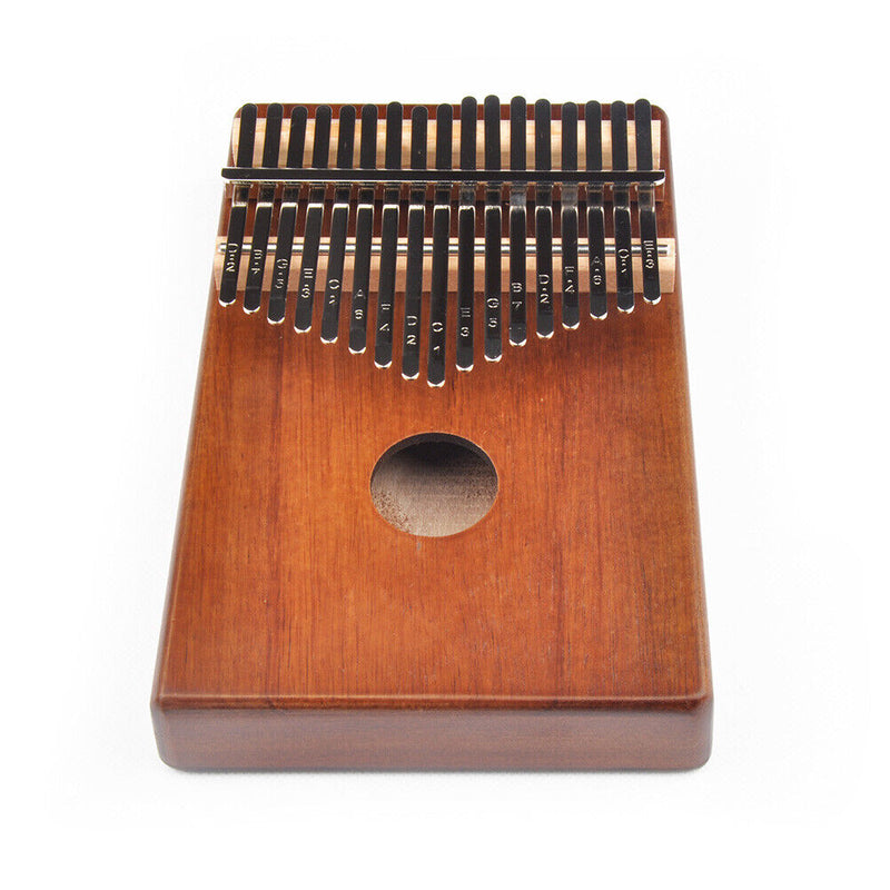 17 Keys Kalimba Wood Mahogany Mbira Thumb Piano Musical Instrument (Yellow)