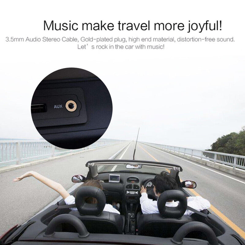 3.5mm Stereo Jack Audio Cable Male to Male AUX Cord for Car Speaker Headphones