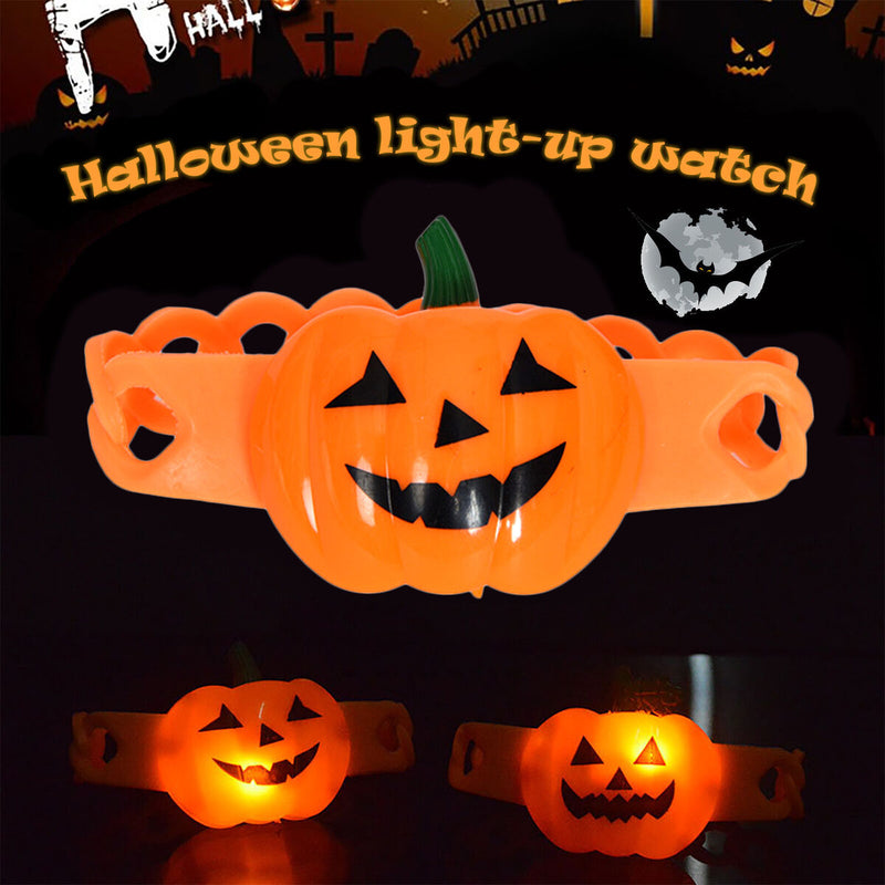 Glowing Halloween Watch Wristband Bracelet for Children Gift Party Scene Deco
