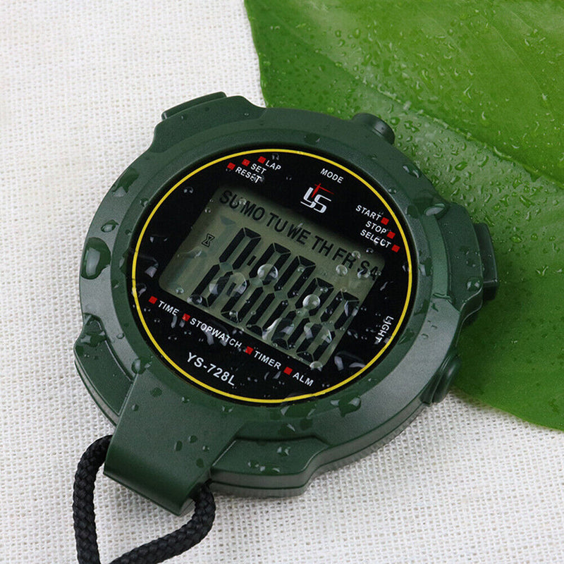 Digital Stopwatch Handheld Training Timer Sports Running Chronograph Watch Newly