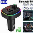 12V/24V Bluetooth FM Transmitter Radio MP3 Wireless Kit Car USB H0B2 7Y6T L0D0