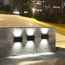 2x Solar Wall Lamp Outdoor Balcony Fence Path Garden Decor (White 6LED) Newly