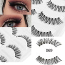 5 Pairs Lot Soft Durable Makeup Eye Lash Extension Cross Black False Eyelash