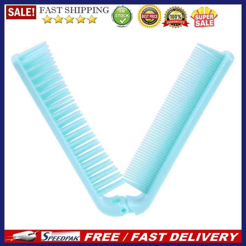 V-Shaped Folding Travel Comb Styling Fashion Hairdressing Salon Tool(Green)