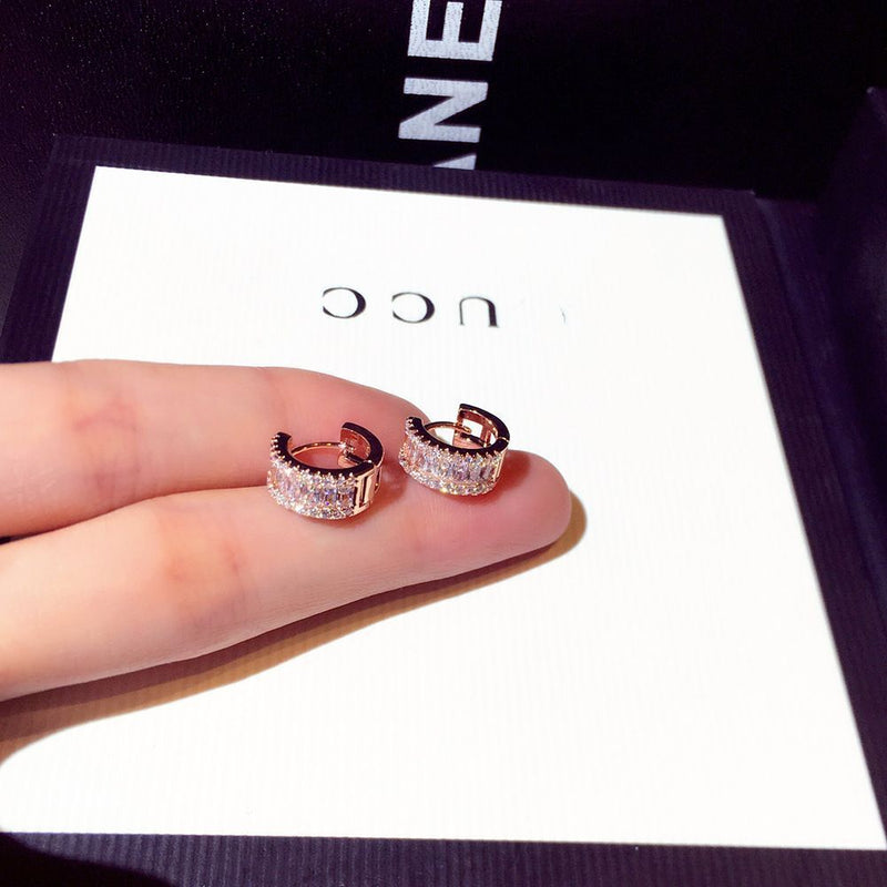 Eardrop Women Wedding Earrings Pendant Super Micro Inlaid Rhinestone Ear Stud