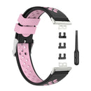 Silicone Smart Watch Band Wrist Strap for Huawei Watch Fit (Black Pink) Newly