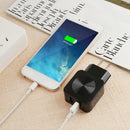 Travel 5V 2.1A 1A Dual Ports USB Wall Charger Charging Adapter US (Black) Newly