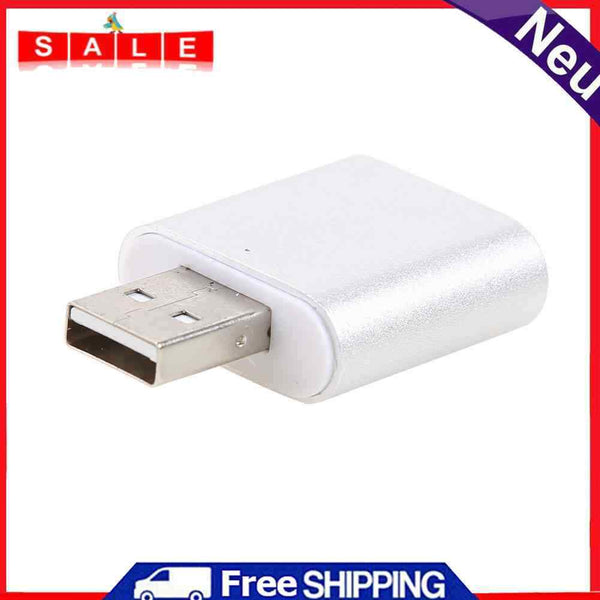USB External Sound Card Portable USB to 3.5mm Audio Adapter for Laptop Computer