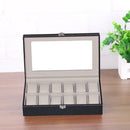 12 Grids PU Leather Watch Box Storage Case for Jewelry Display Organizer Holder