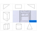 Geometric Ruler Students Drawing Template Measuring Tools (Transparent) Newly