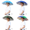 5pcs Outdoor Portable Anti-Rain Anti-Sun Head Umbrella Hat (Light Blue)