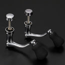 Folding Spinning Reel Handle Metal Fishing Wheel Rock Arms Grip Knob (L) Newly